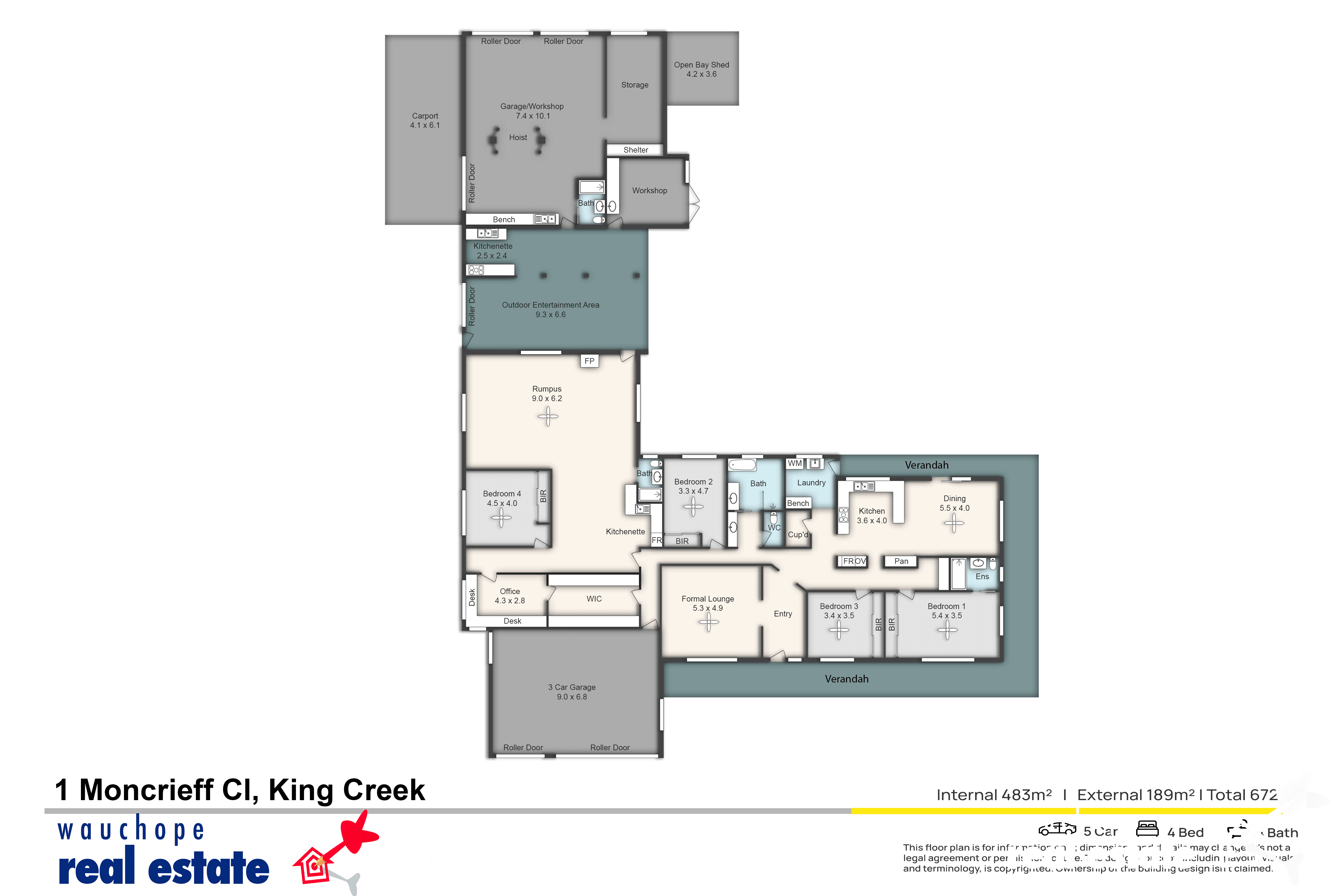 1 Moncrieff Close, King Creek For Sale by Farmbuy.com - floorplan 1