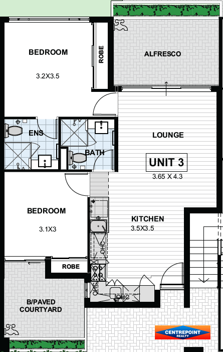 2x2 Apartment for  at MIDLAND