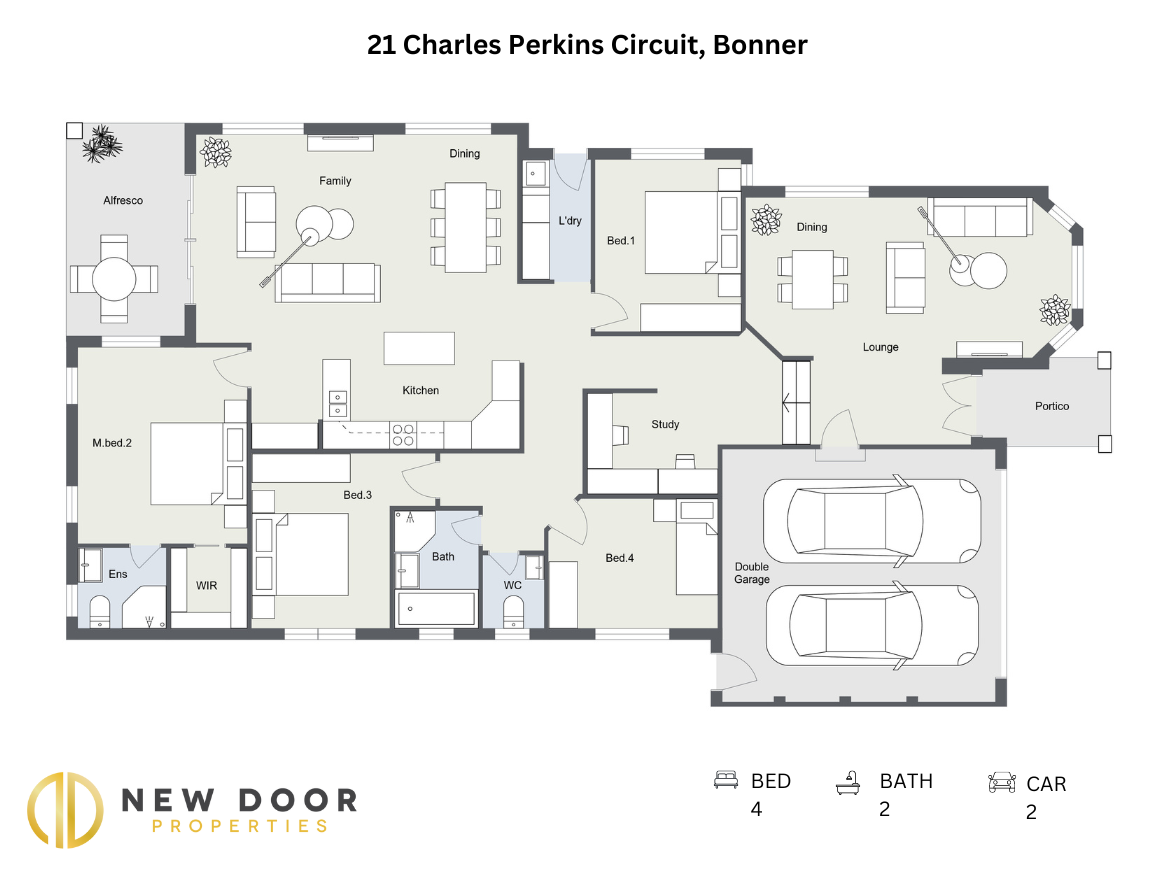Stunning 4 Bedroom House in Bonner! New Door Properties