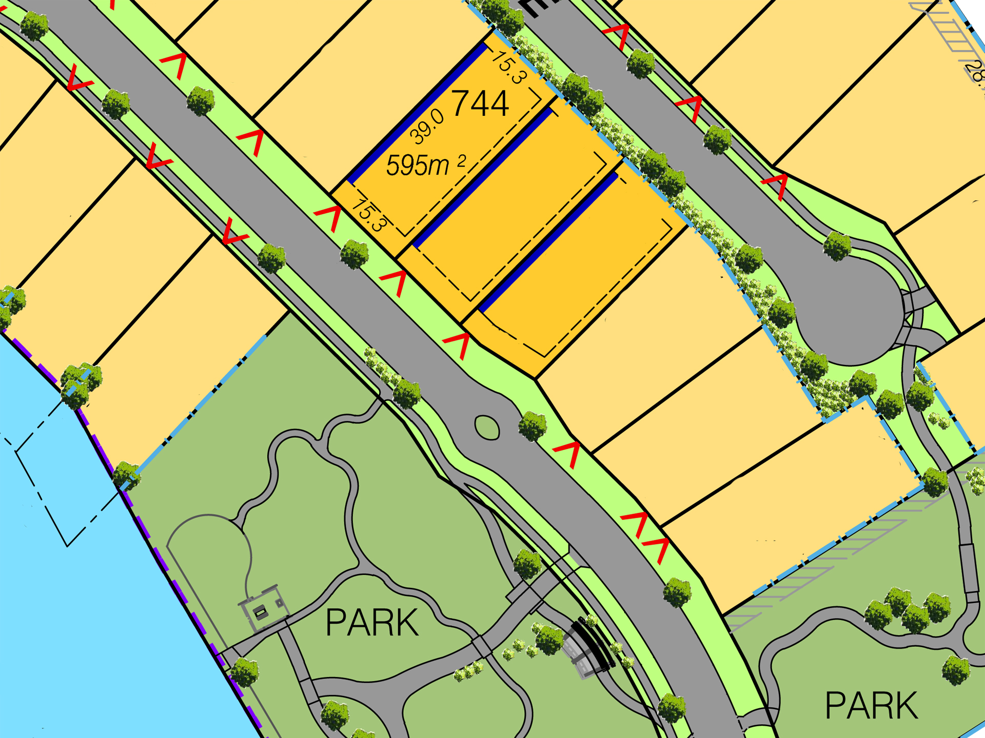 WATERSIDE LOT ADJACENT CANALS & WATERFRONT RAINFOREST PARK