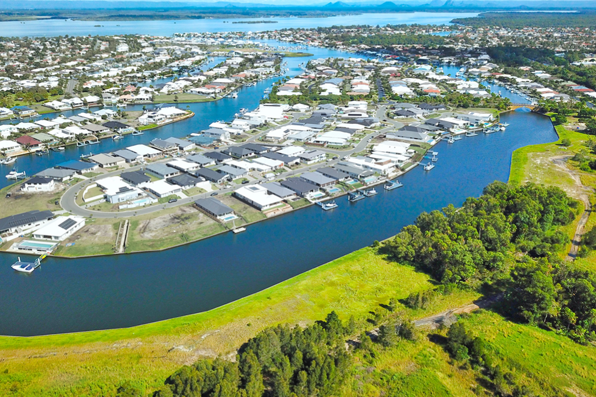 Waterside Lot Adjacent Canals & Waterfront Rainforest Park