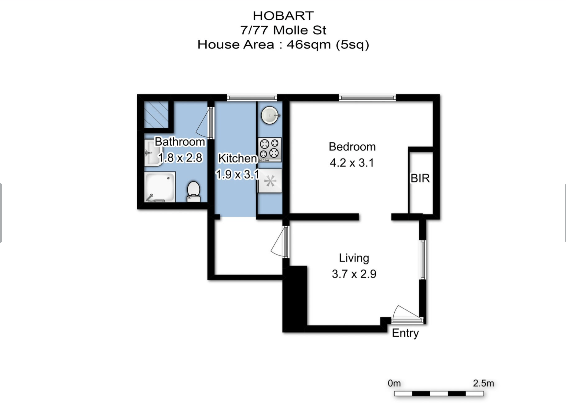 7/77 Molle Street, HOBART, TAS 7000 House for Sale