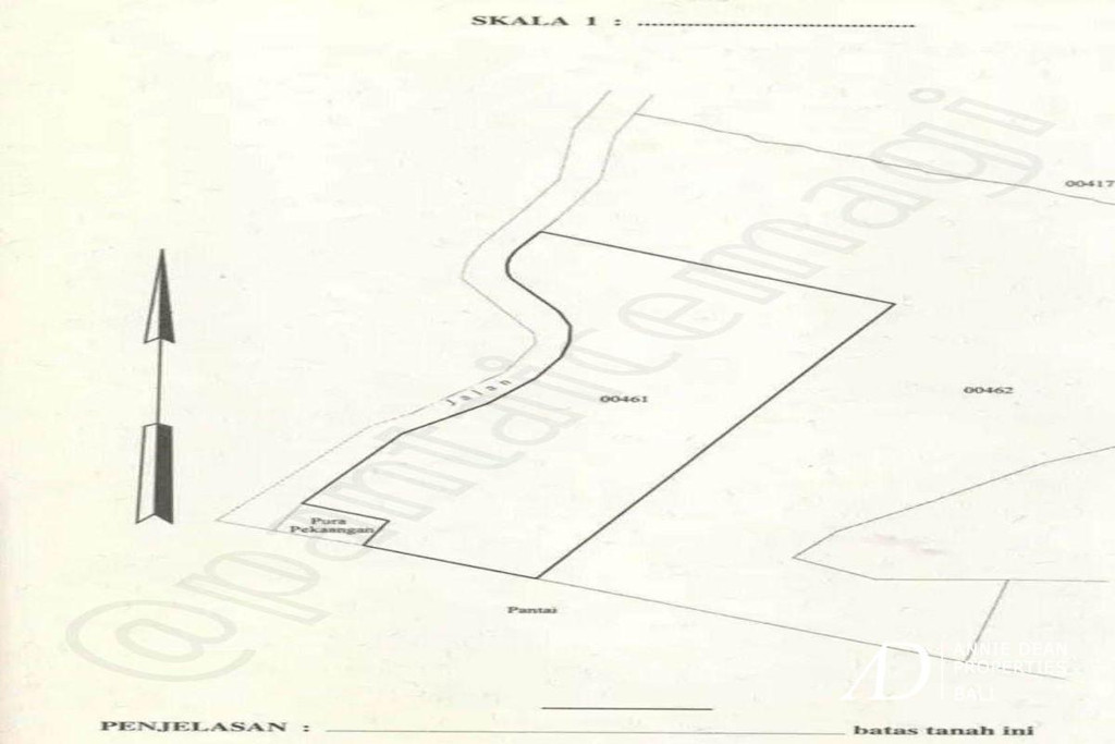 FREEHOLD ABSOLUTE BEACHFRONT LAND WITH SUNSET VIEW IN CEMAGI, BALI