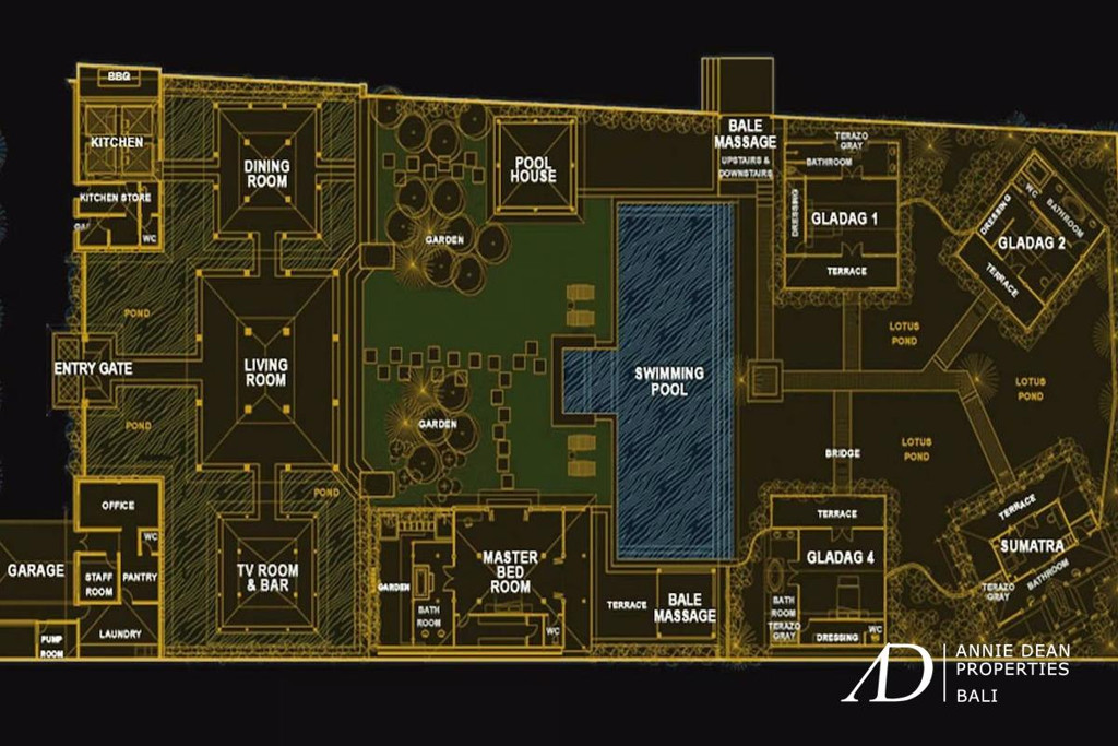 LEASEHOLD JOGLO-STYLE ESTATE 5-BEDROOM IN BERAWA, CANGGU 