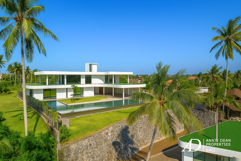 LEASEHOLD | MODERN ARCHITECTURAL VILLA WITH PANORAMIC RICE FIELD VIEWS - UBUD