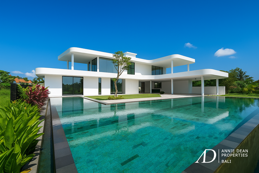 LEASEHOLD | MODERN ARCHITECTURAL VILLA WITH PANORAMIC RICE FIELD VIEWS - UBUD