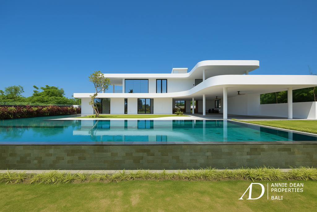 LEASEHOLD | MODERN ARCHITECTURAL VILLA WITH PANORAMIC RICE FIELD VIEWS - UBUD