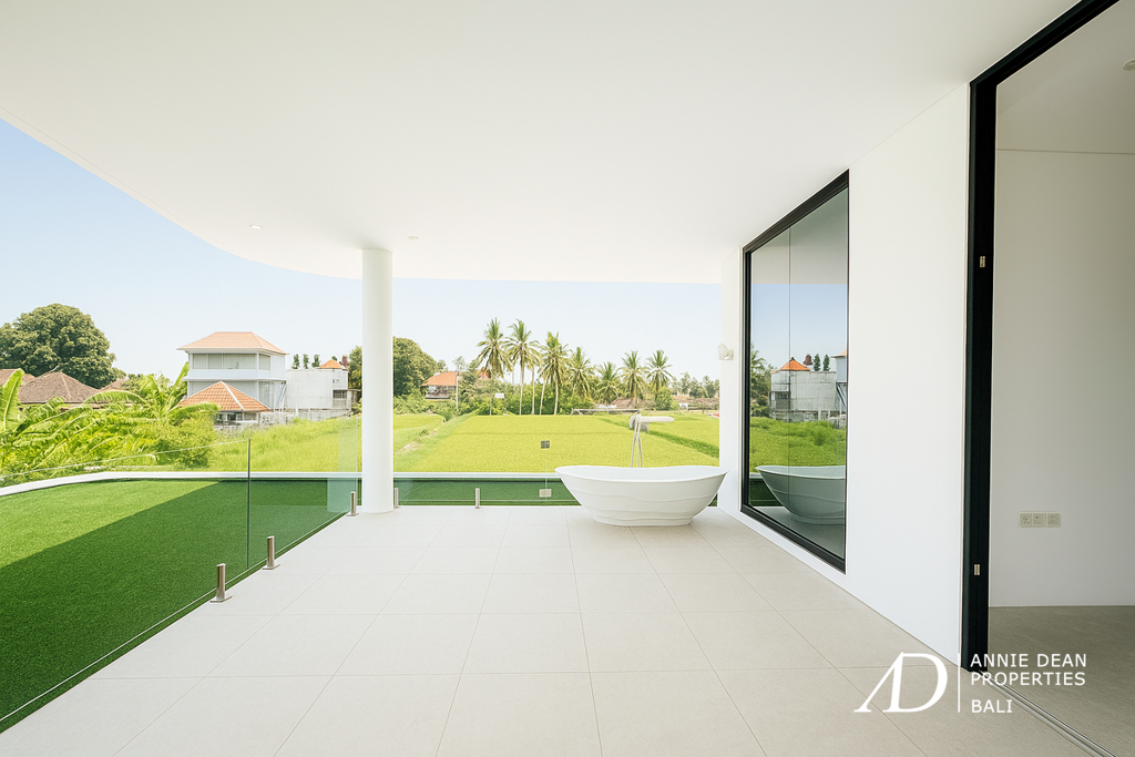 LEASEHOLD | MODERN ARCHITECTURAL VILLA WITH PANORAMIC RICE FIELD VIEWS - UBUD