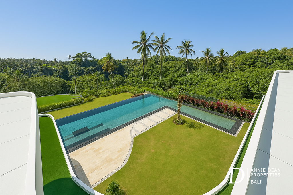 LEASEHOLD | MODERN ARCHITECTURAL VILLA WITH PANORAMIC RICE FIELD VIEWS - UBUD