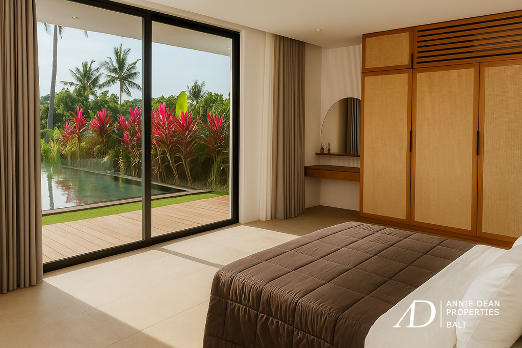 LEASEHOLD | MODERN ARCHITECTURAL VILLA WITH PANORAMIC RICE FIELD VIEWS - UBUD