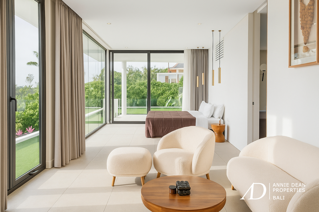 LEASEHOLD | MODERN ARCHITECTURAL VILLA WITH PANORAMIC RICE FIELD VIEWS - UBUD