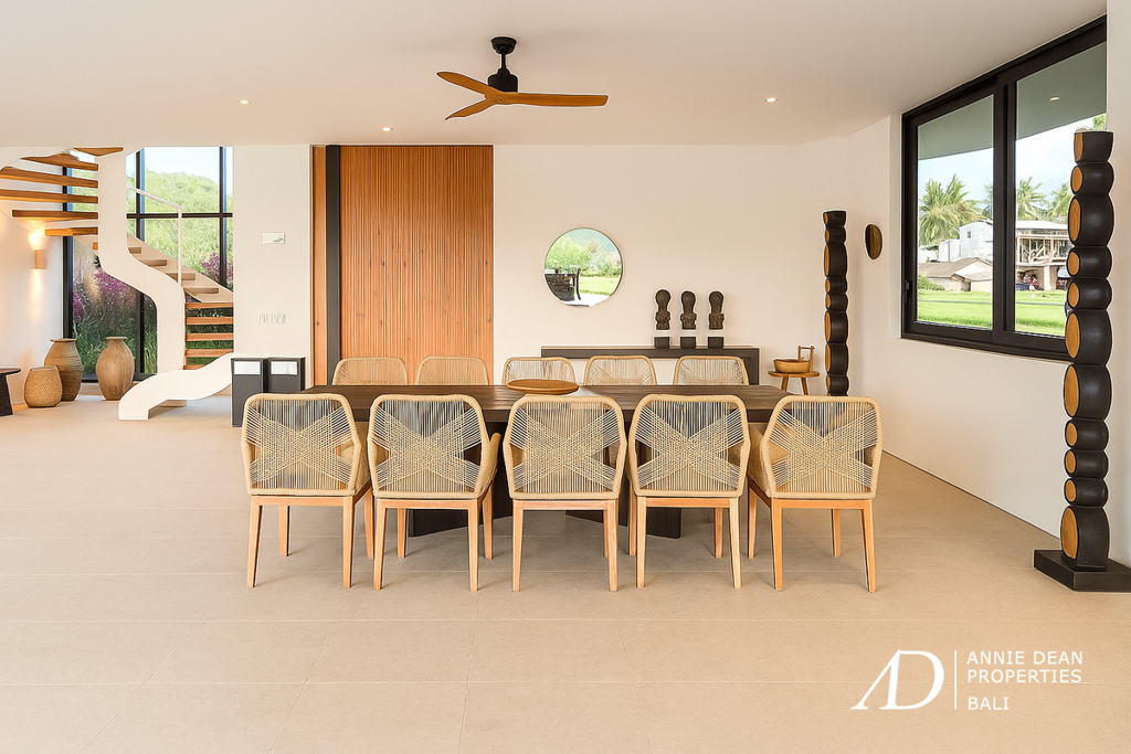 LEASEHOLD | MODERN ARCHITECTURAL VILLA WITH PANORAMIC RICE FIELD VIEWS - UBUD