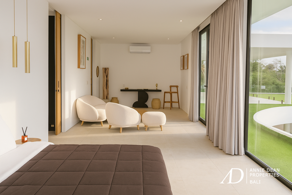 LEASEHOLD | MODERN ARCHITECTURAL VILLA WITH PANORAMIC RICE FIELD VIEWS - UBUD