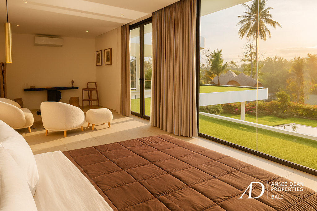 LEASEHOLD | MODERN ARCHITECTURAL VILLA WITH PANORAMIC RICE FIELD VIEWS - UBUD