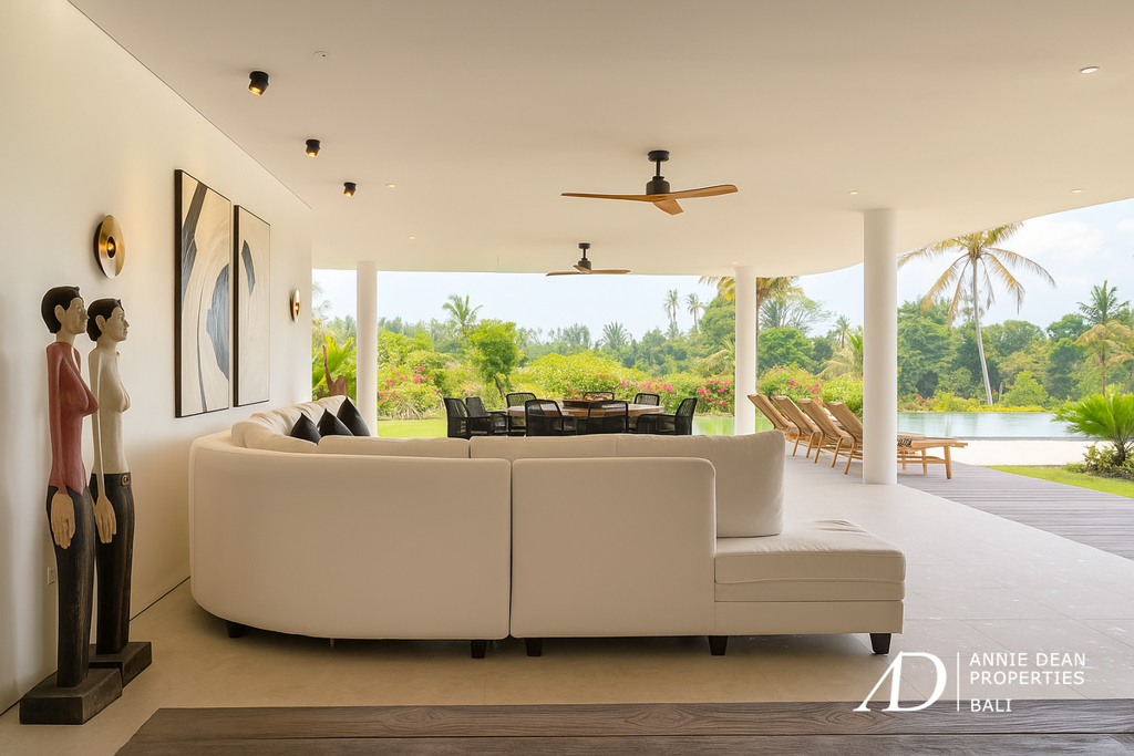 LEASEHOLD | MODERN ARCHITECTURAL VILLA WITH PANORAMIC RICE FIELD VIEWS - UBUD