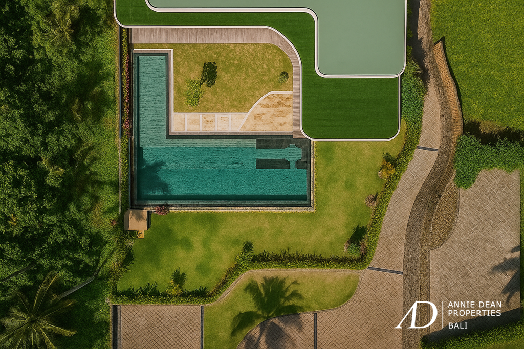 LEASEHOLD | MODERN ARCHITECTURAL VILLA WITH PANORAMIC RICE FIELD VIEWS - UBUD