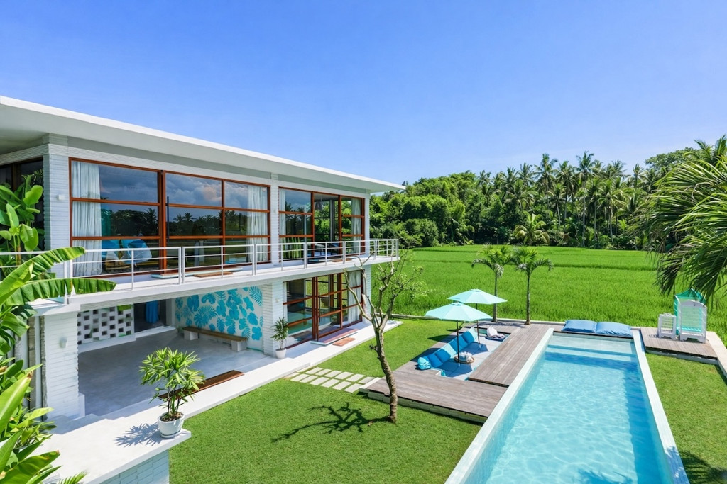 LEASEHOLD | LUXURY 5-BEDROOM VILLA WITH RICE FIELD VIEWS - TANAH LOT