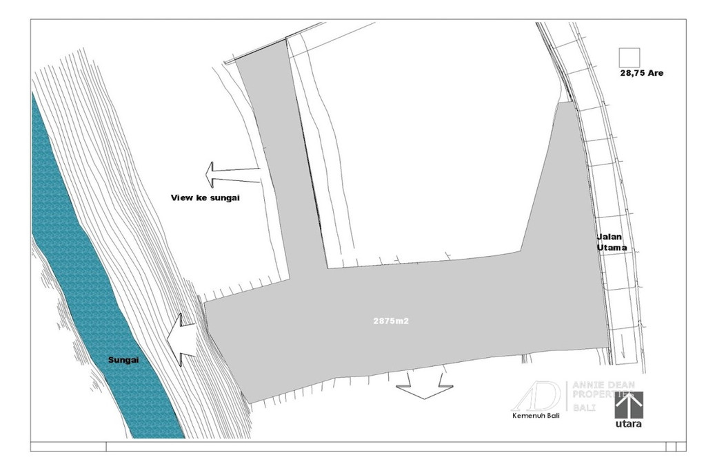  FREEHOLD LAND IN TEGENUNGAN SUKAWATI OF UBUD 28,75 ARE