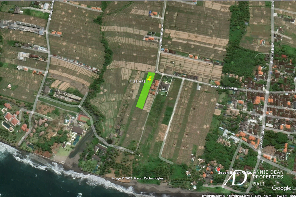 LEASEHOLD LAND IN SESEH CLOSE TO THE BEACH (25 ARE) 