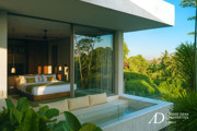 LEASEHOLD | TROPICAL BRUTALIST ARCHITECTURE OFFERS STUNNING RICE FIELD VIEWS